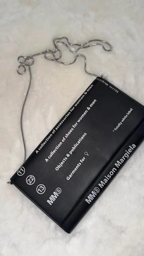 MM6 MAISON MARGIELA/MM6 LOGO POCHET WALLET(BLACK)
