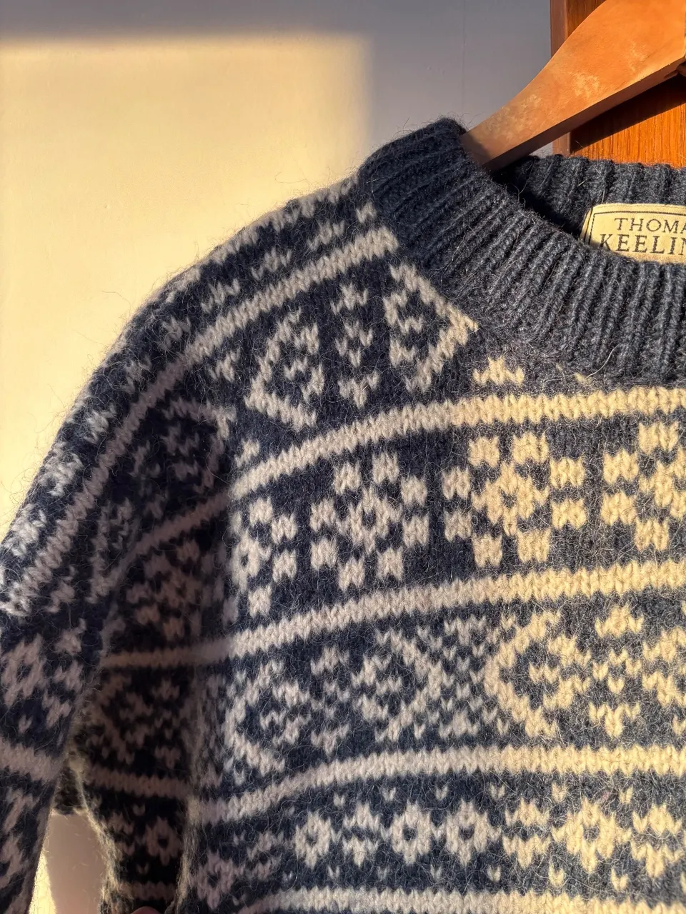 вінтажний вовняний светр XL  Thomas Keeling / скандинавський / fair isle/ fisher - фото 3