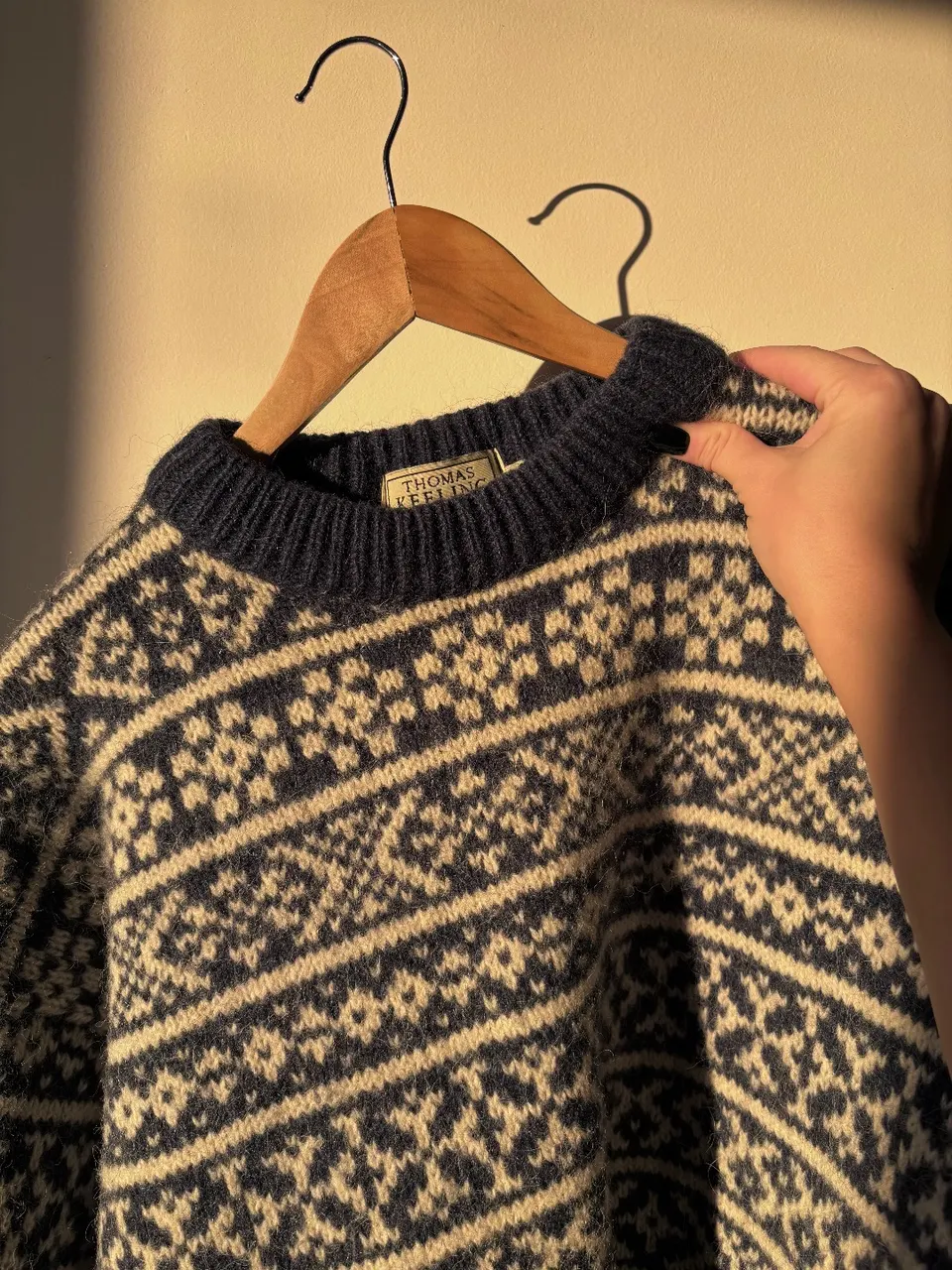 вінтажний вовняний светр XL  Thomas Keeling / скандинавський / fair isle/ fisher - фото 7