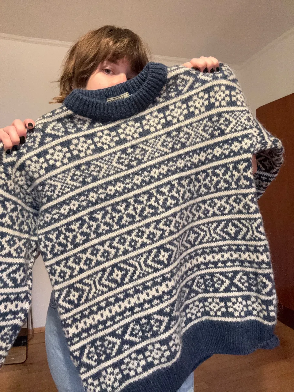 вінтажний вовняний светр XL  Thomas Keeling / скандинавський / fair isle/ fisher