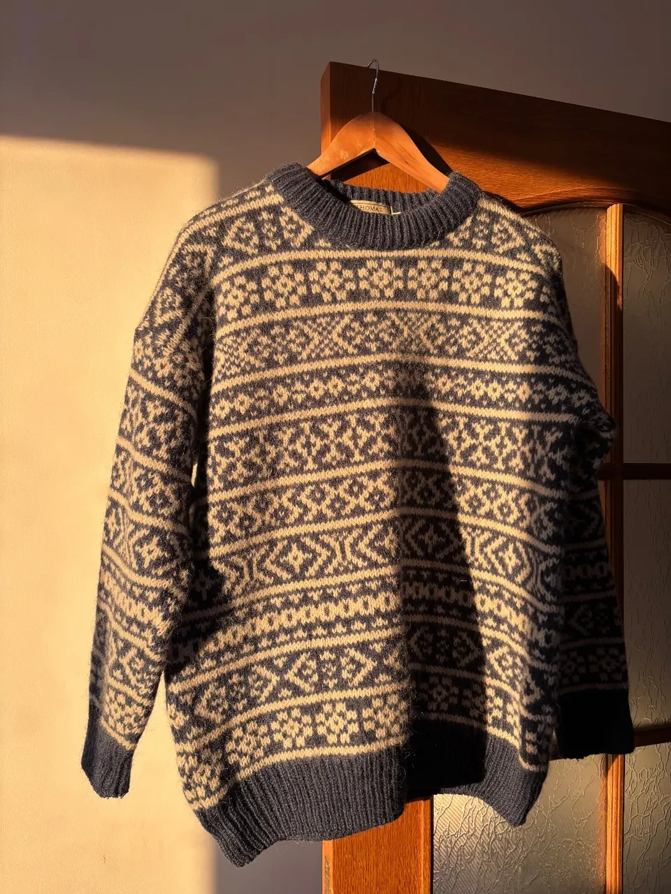 вінтажний вовняний светр XL  Thomas Keeling / скандинавський / fair isle/ fisher - фото 6
