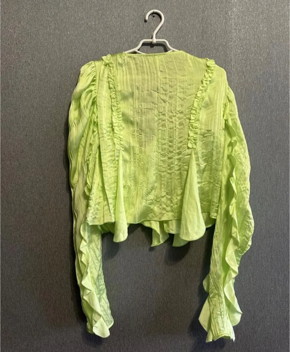 Блуза жіноча h&m studio collection салатова S - фото 8