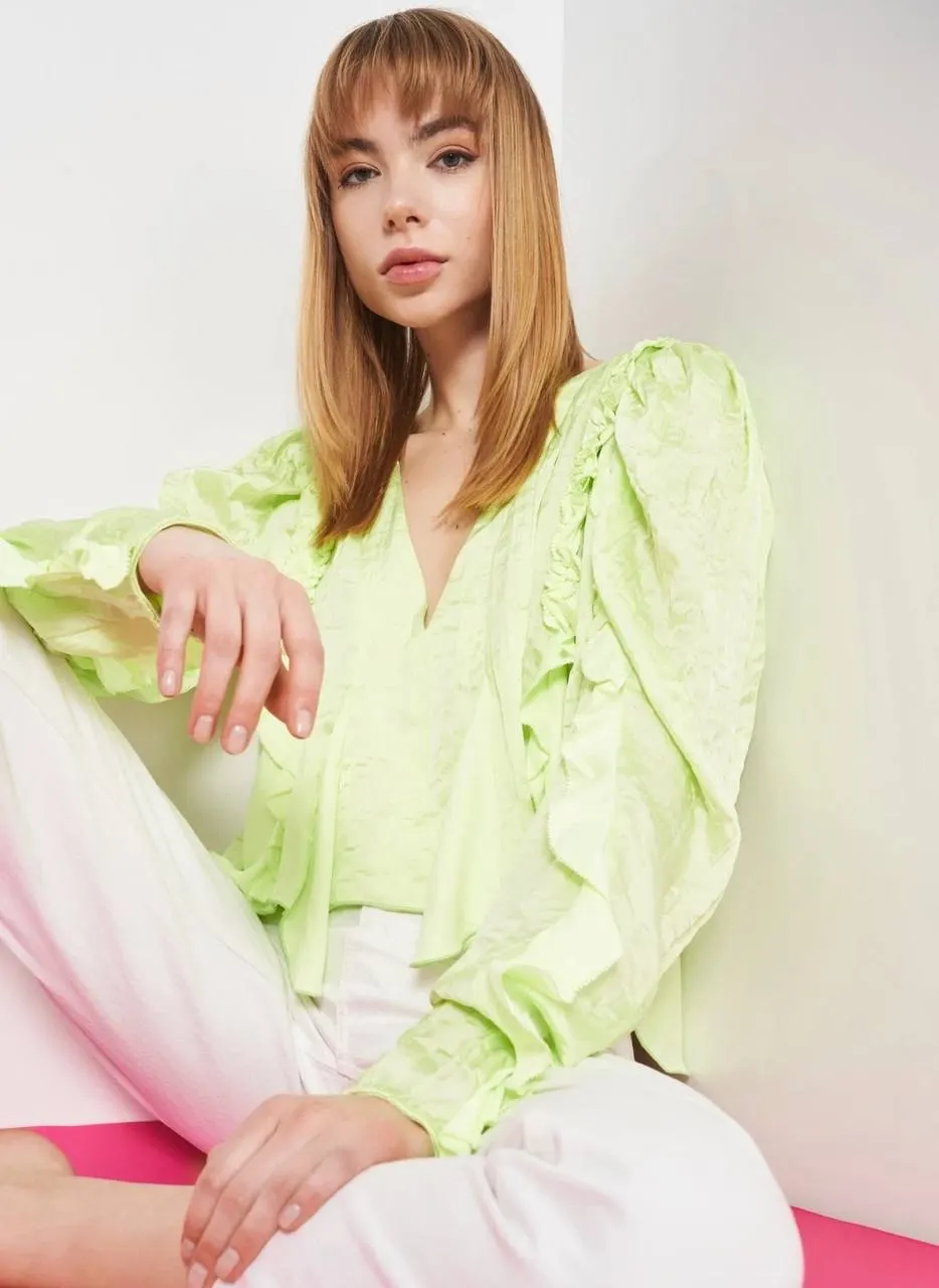 Блуза жіноча h&m studio collection салатова S