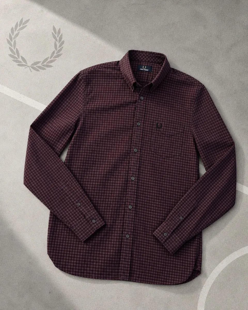Сорочка Fred Perry (у клітинку, розмір L)