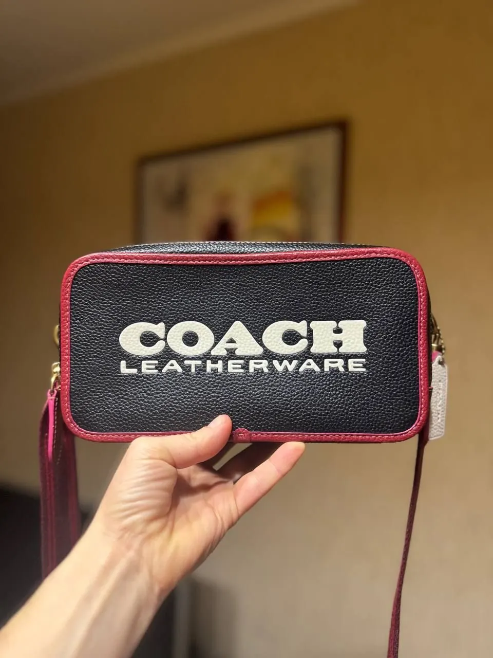 сумка Coach Leatherware Kia Camera Bag сумочка crossbody жіноча шкіряна канва